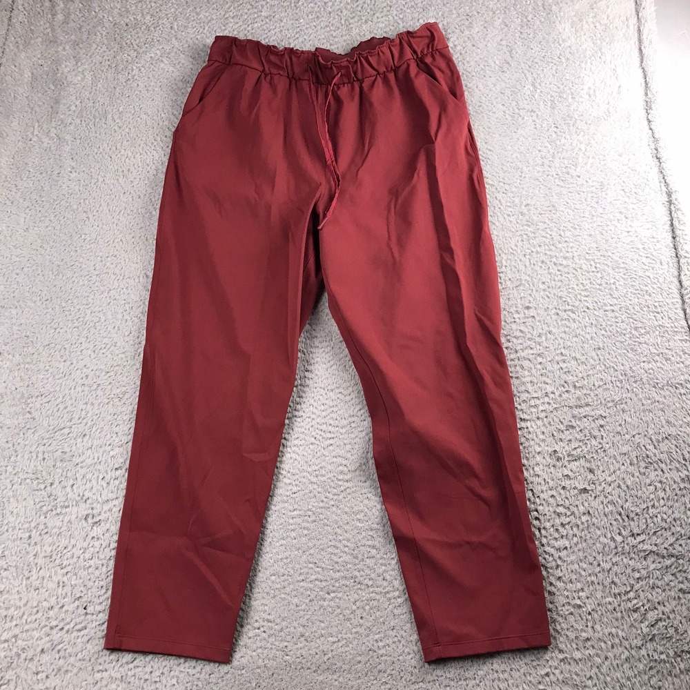 Lululemon Keep Moving Pant 7/8 High-Rise Womens 12 (33x27) Red Nulu Stretch